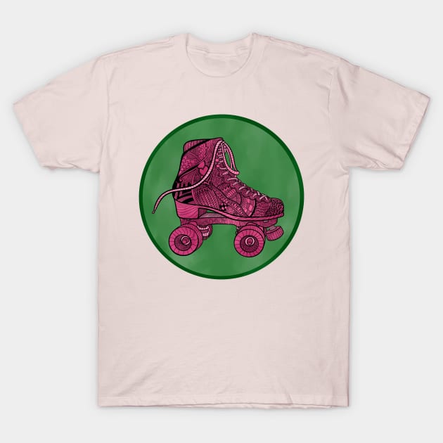 Watermelon Skate Zentangle T-Shirt by RiaoraCreations